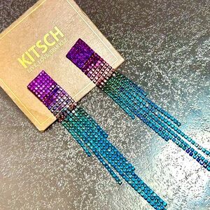 KITSCH (Live, Love, Sparkle): Prism Rainbow Tassel Drop Earrings